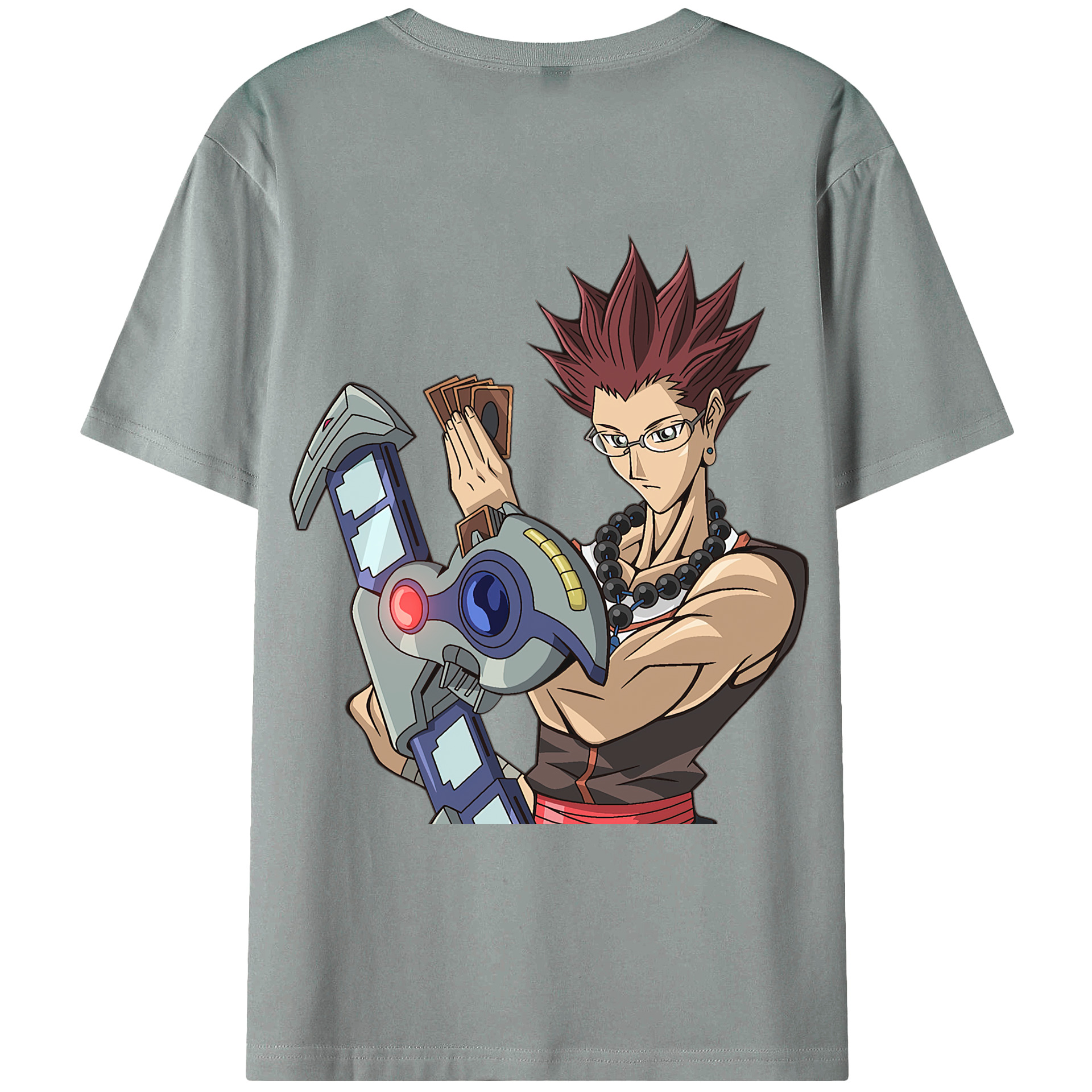 （画像用） 遊☆戯☆王 Yu-Gi-Oh! 綿100％ メンズ半袖Tシャツ（バックプリント） 通気性